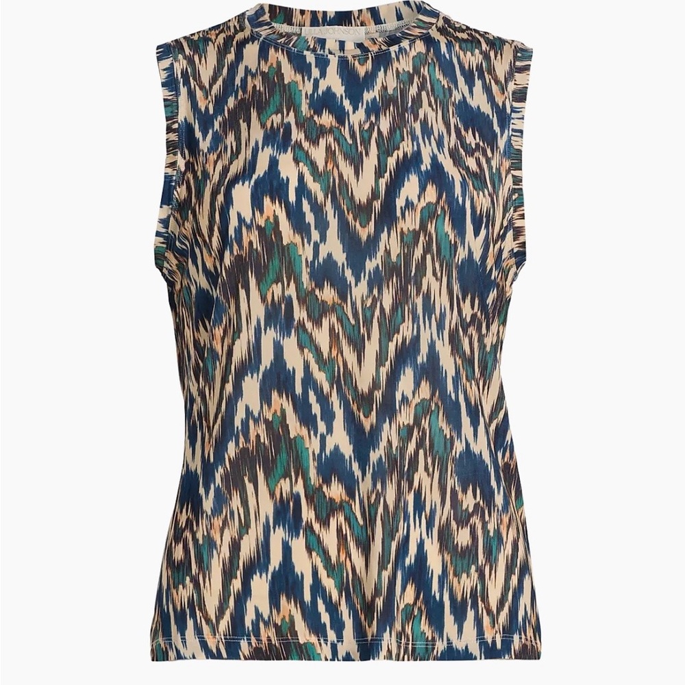 Ulla Johnson Multicolor Patterned Tank Top Ines Sleeveless XL